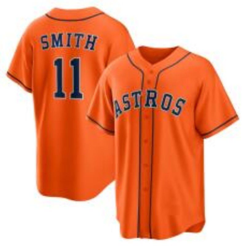 Men 2025 Houston Astros #11 Smith Orange Nike 2025 MLB Jersey 012